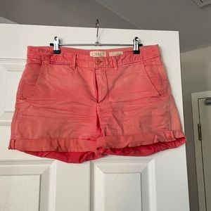 Peach coral chino shorts by Anthropologie